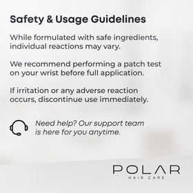 POLAR HAIR CARE Jet Black Hair Dye Shampoo in use