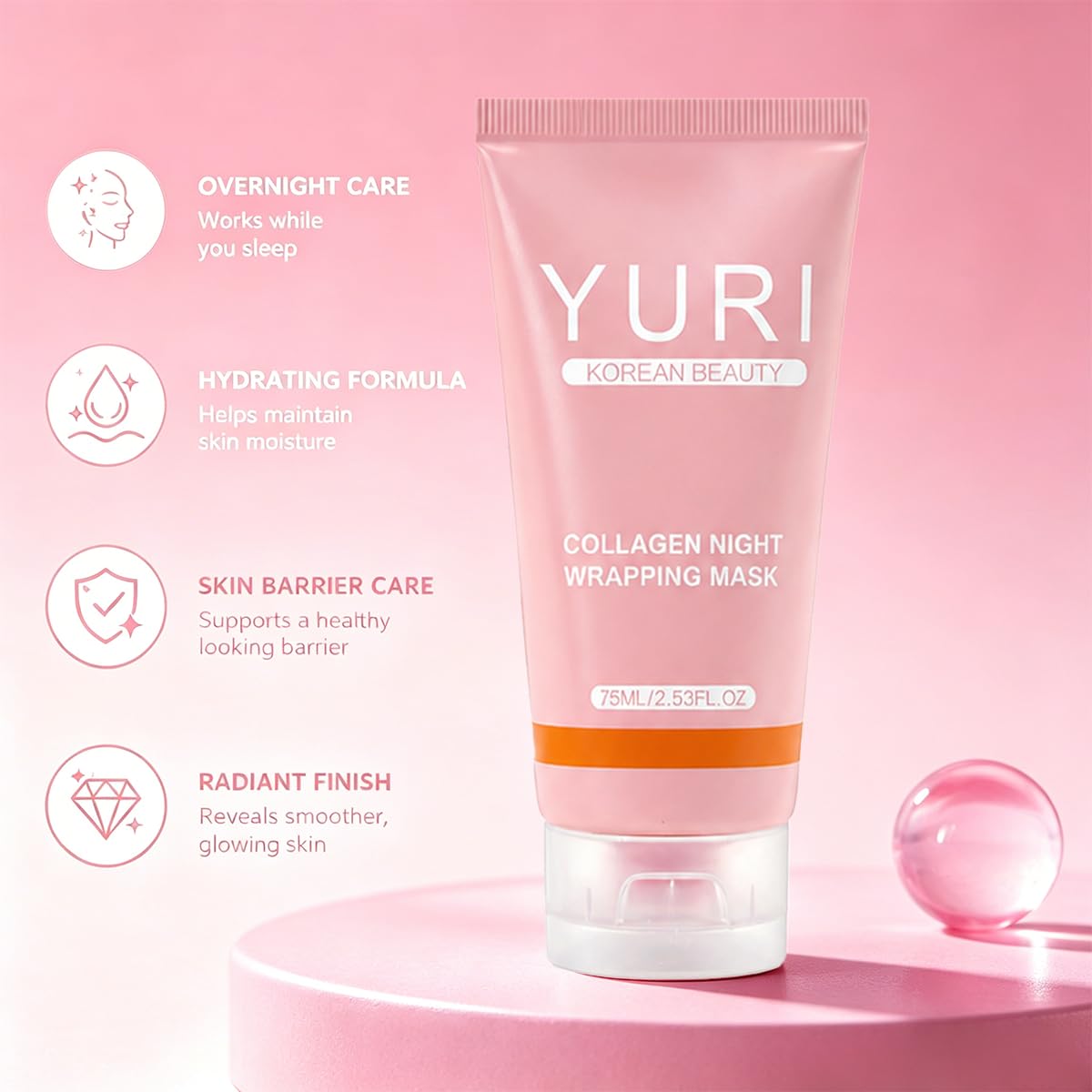 POLAR HAIR YURI Collagen Mask texture close-up