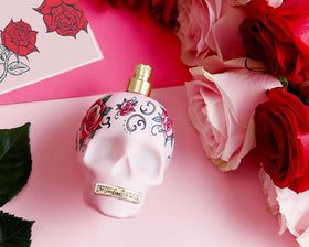 Police To Be Tattooart Eau de Parfum packaging with floral design