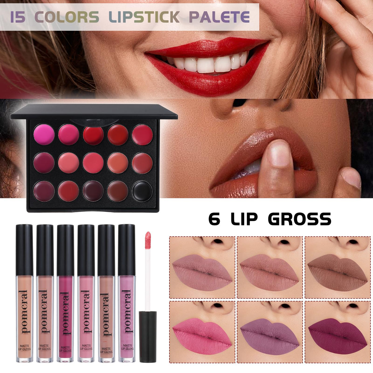 pomcral All In One Makeup Kit makeup brushes and tools