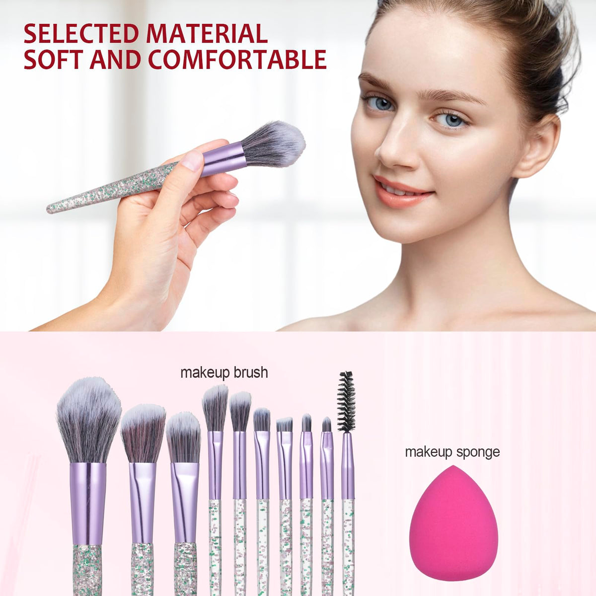 pomcral makeup brushes and eyebrow pen