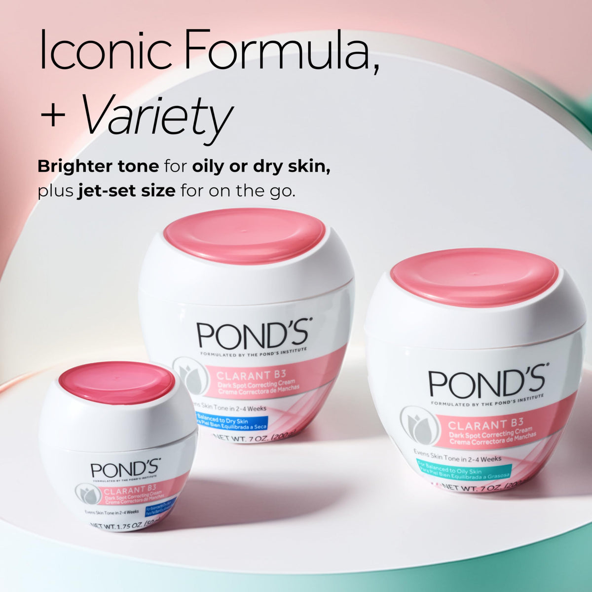 POND'S Clarant B3 cream with skincare products