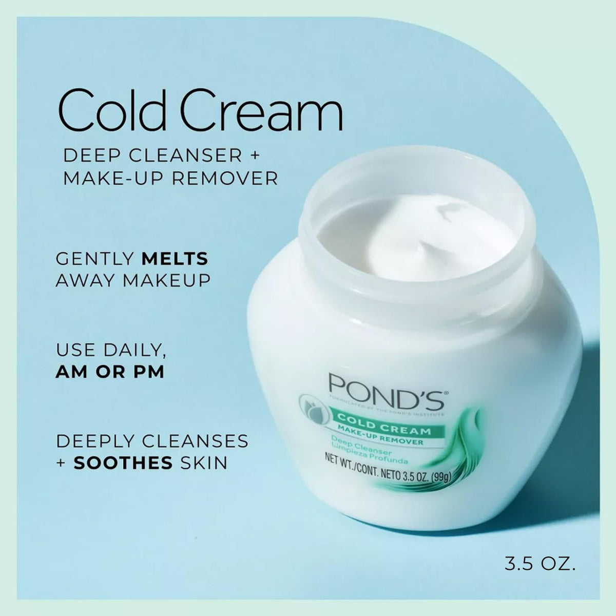 POND'S Cold Cream Make-Up Remover packaging side view