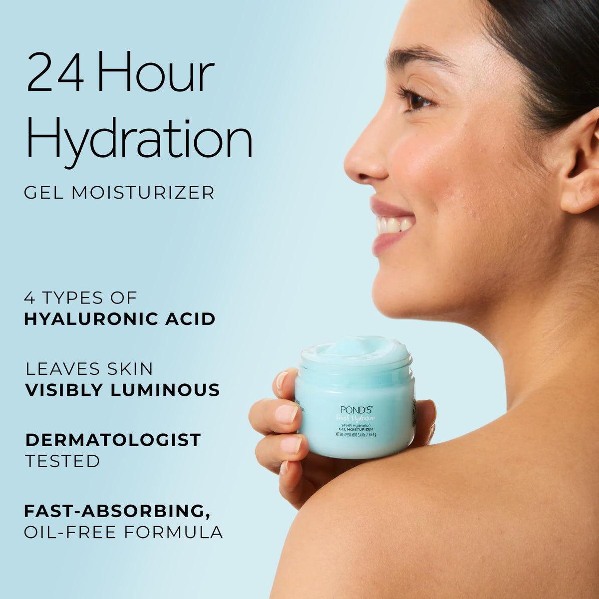 POND'S Fresh Hydration Gel Face Moisturizer texture close-up