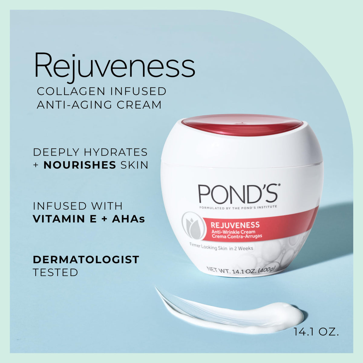 POND'S Rejuveness Face Cream 14.1 oz back view