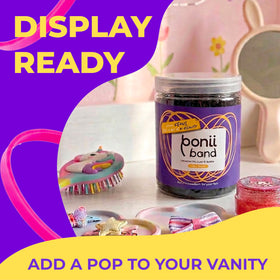 PONIIBAND black hair bands in use on ponytail