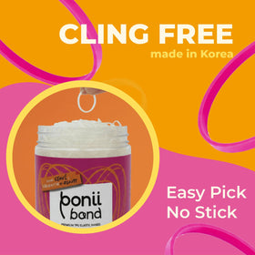 PONIIBAND clear elastic hair bands on a table