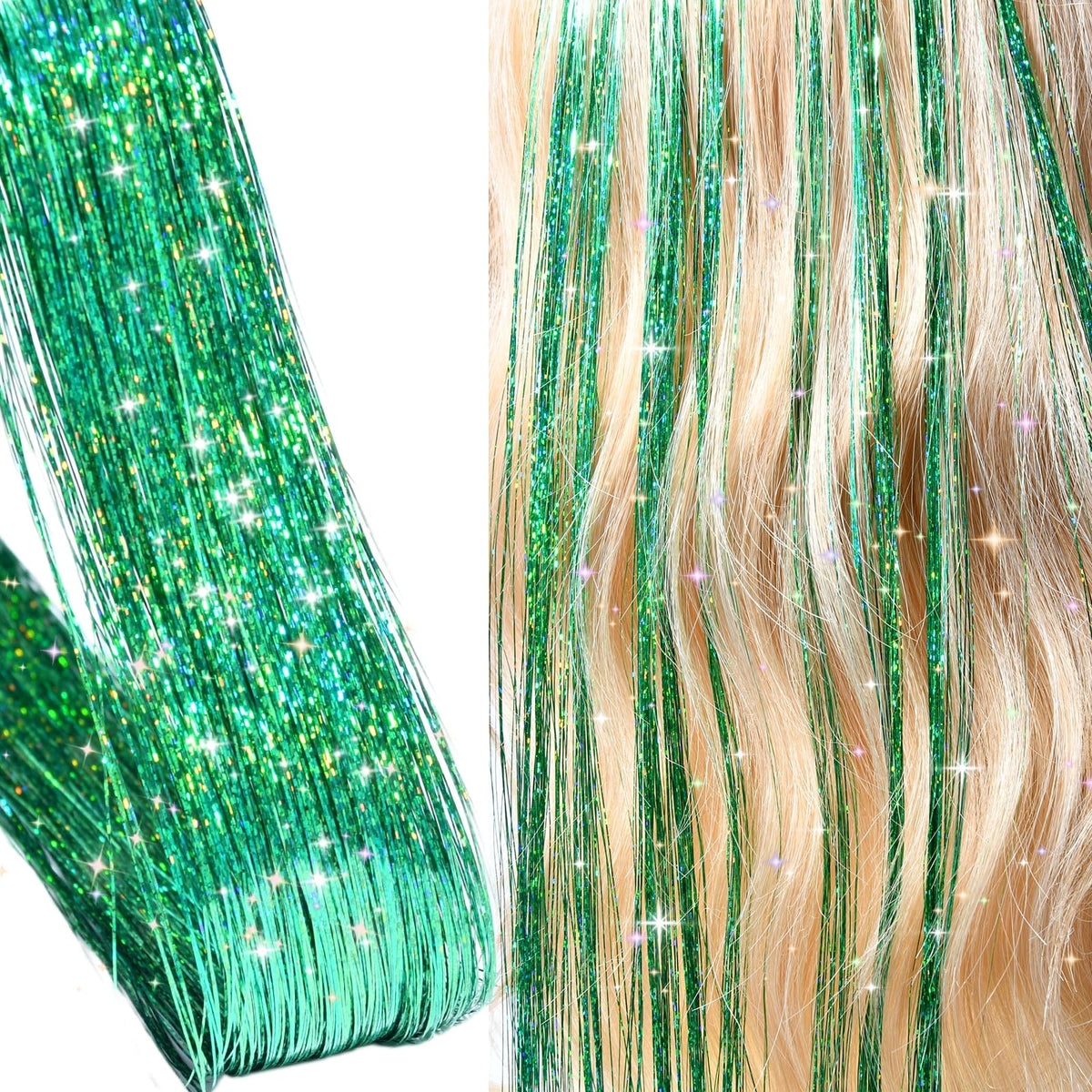 Ponytail hoop tools and clips from the LEDIZE Hair Tinsel Kit