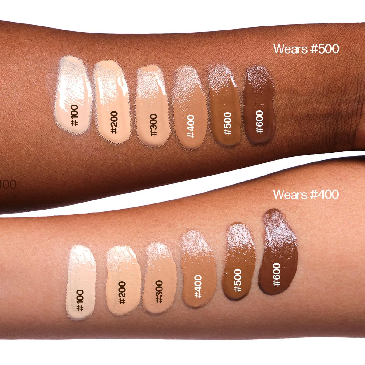 Poom Natural Glow Hydrating Foundation Deep Tan Neutral #500 in a makeup setting
