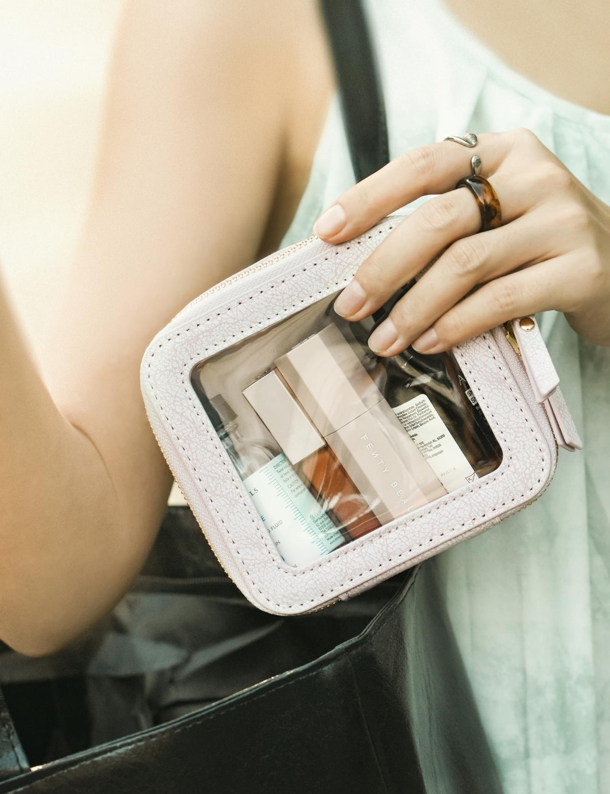 Popvibe Clear Makeup Bag back view