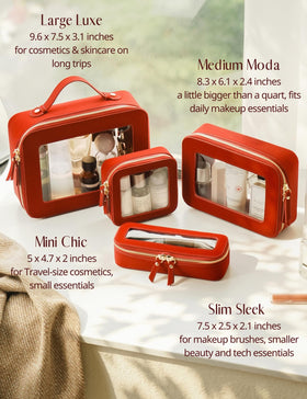 Popvibe Clear Makeup Bag detailed view of material