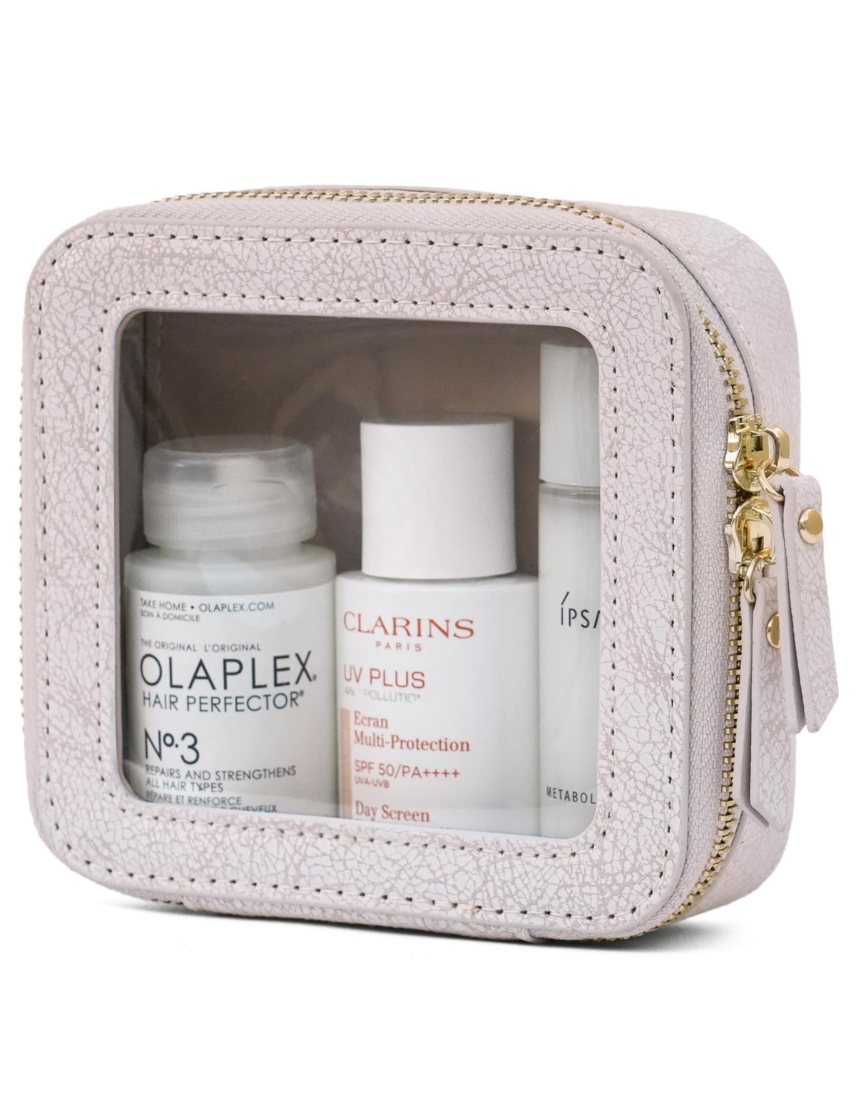 Popvibe Clear Makeup Bag front view in light pink