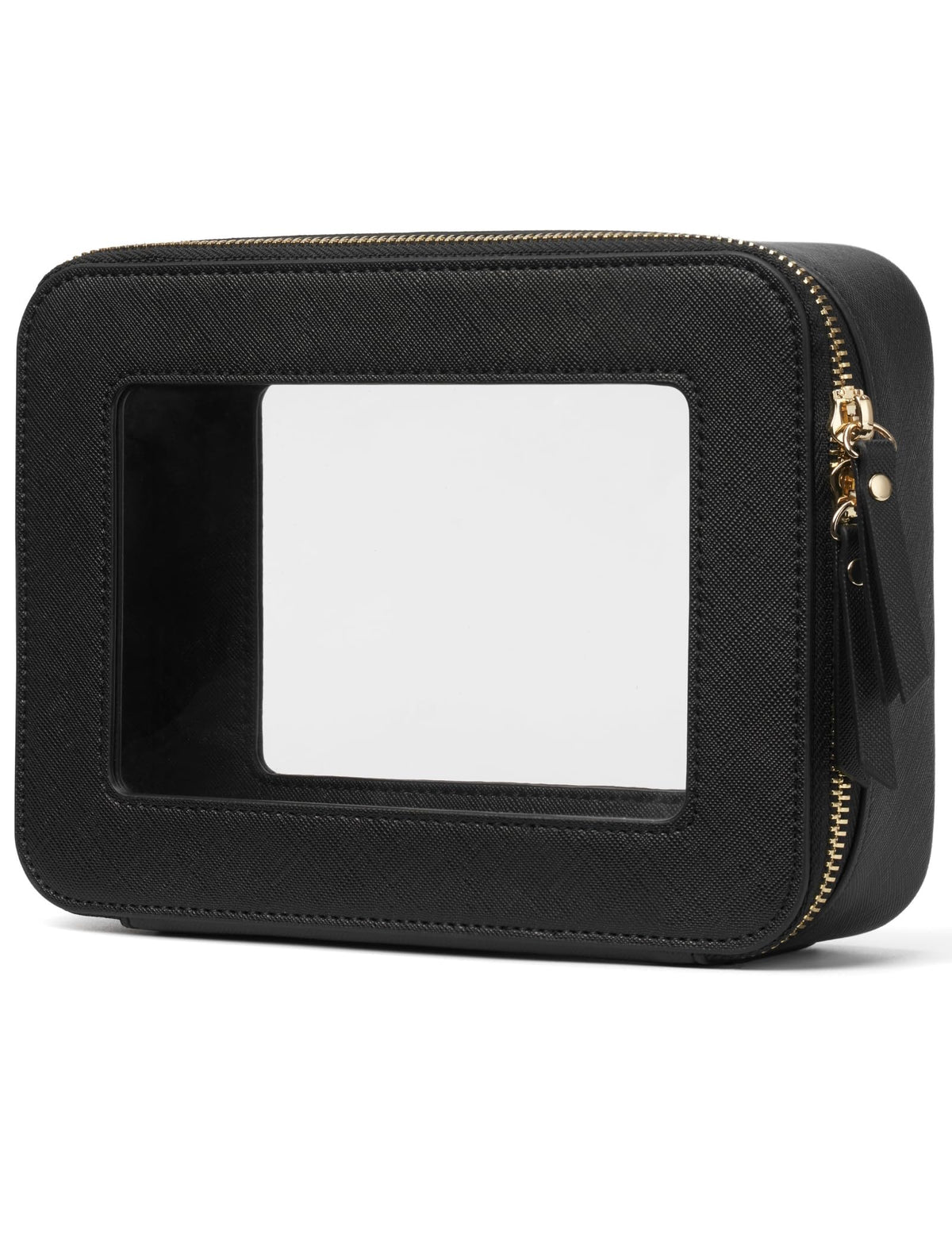 Popvibe Clear Makeup Bag front view with zipper