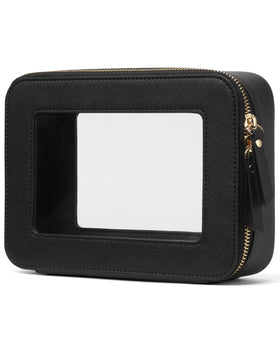 Popvibe Clear Makeup Bag front view with zipper
