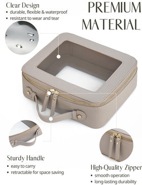 Popvibe Clear Makeup Bag interior showing spacious design