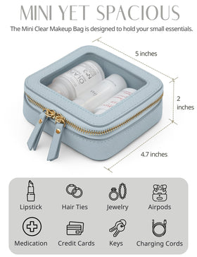 Popvibe Clear Makeup Bag lifestyle scene on a vanity