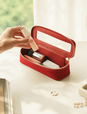 Popvibe Clear Makeup Bag on a travel bag