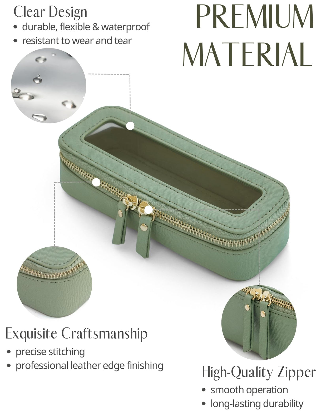 Popvibe Clear Makeup Bag open showing contents