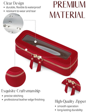 Popvibe Clear Makeup Bag showing the zipper close-up