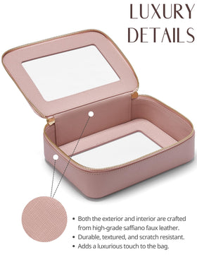 Popvibe Clear Makeup Bag showing transparent material