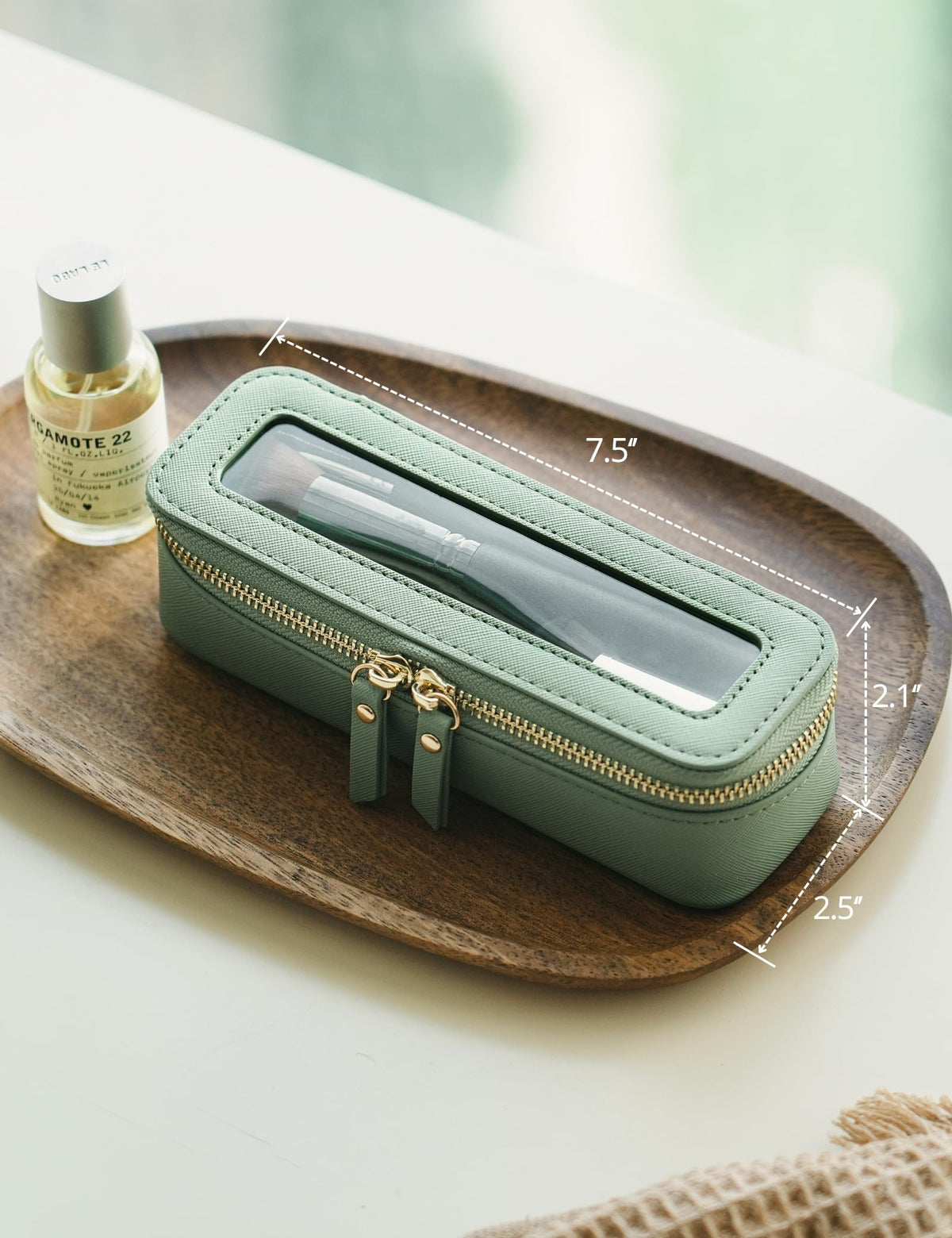 Popvibe Clear Makeup Bag with beauty essentials inside