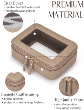 Popvibe Clear Makeup Case mini size showing transparent design