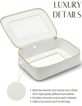Popvibe Clear Toiletry Bag Set showing waterproof material