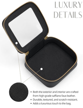 Popvibe Small Clear Makeup Bag in a backpack