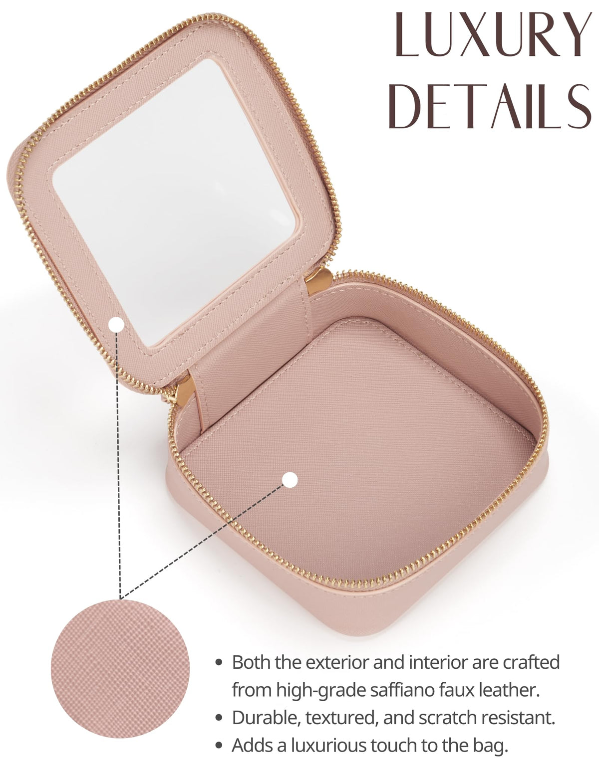 Popvibe Small Clear Makeup Bag inside a purse