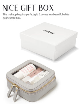 Popvibe Small Cosmetic Bag with lip balms and accessories