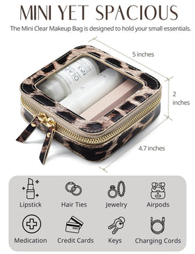 Popvibe Small Makeup Bag compact size in a purse