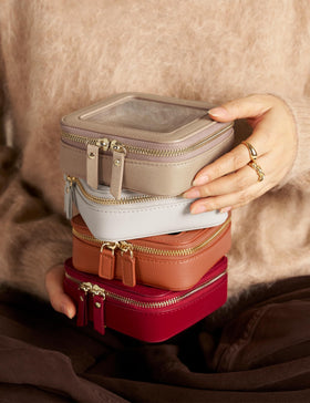 Popvibe Small Makeup Pouch lifestyle scene with accessories