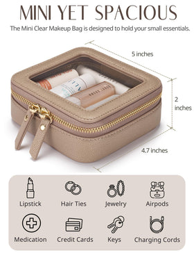 Popvibe Small Makeup Pouch waterproof material close-up