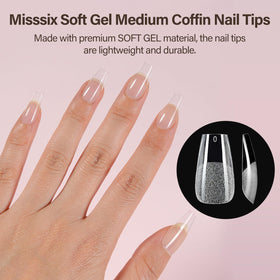 Portable UV LED nail lamp included in Misssix nail tips kit