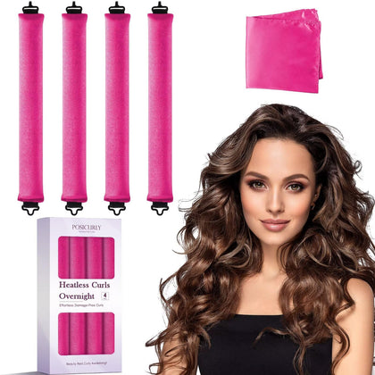 posicurly Heatless Curls Overnight Hair Curlers pack front view