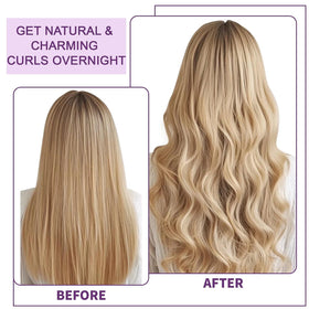 posicurly Heatless Curls Overnight Hair Curlers with satin wrap