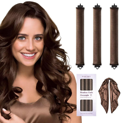 posicurly Heatless Hair Curler set with satin scarf