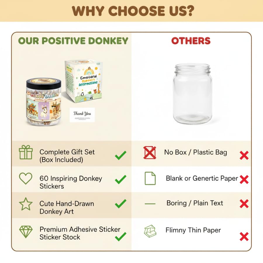 Positive Donkey Jar in a home office setting