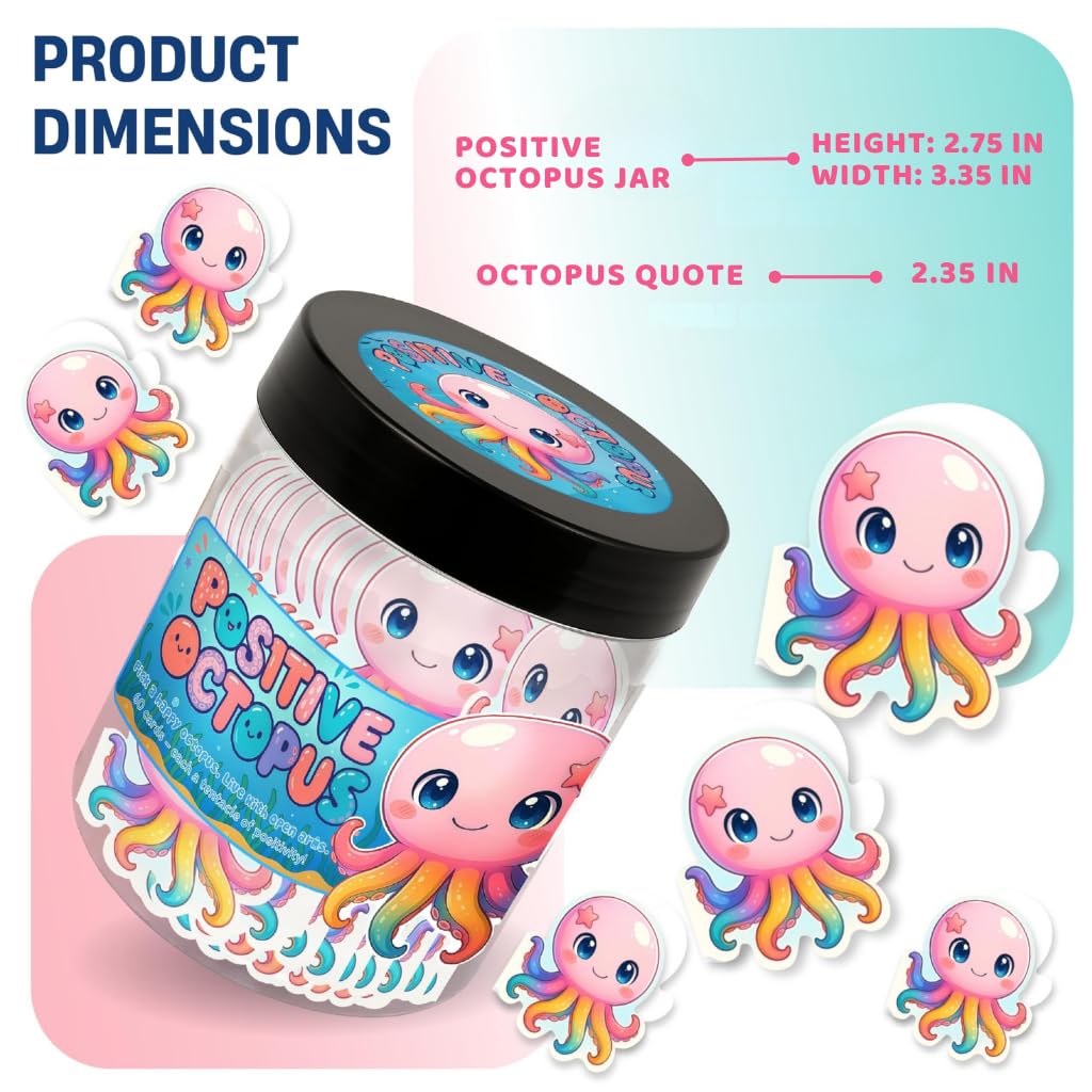 Positive Octopus Jar as a gift with decorative packaging