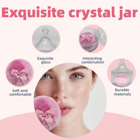Powder puff with cute bow detail