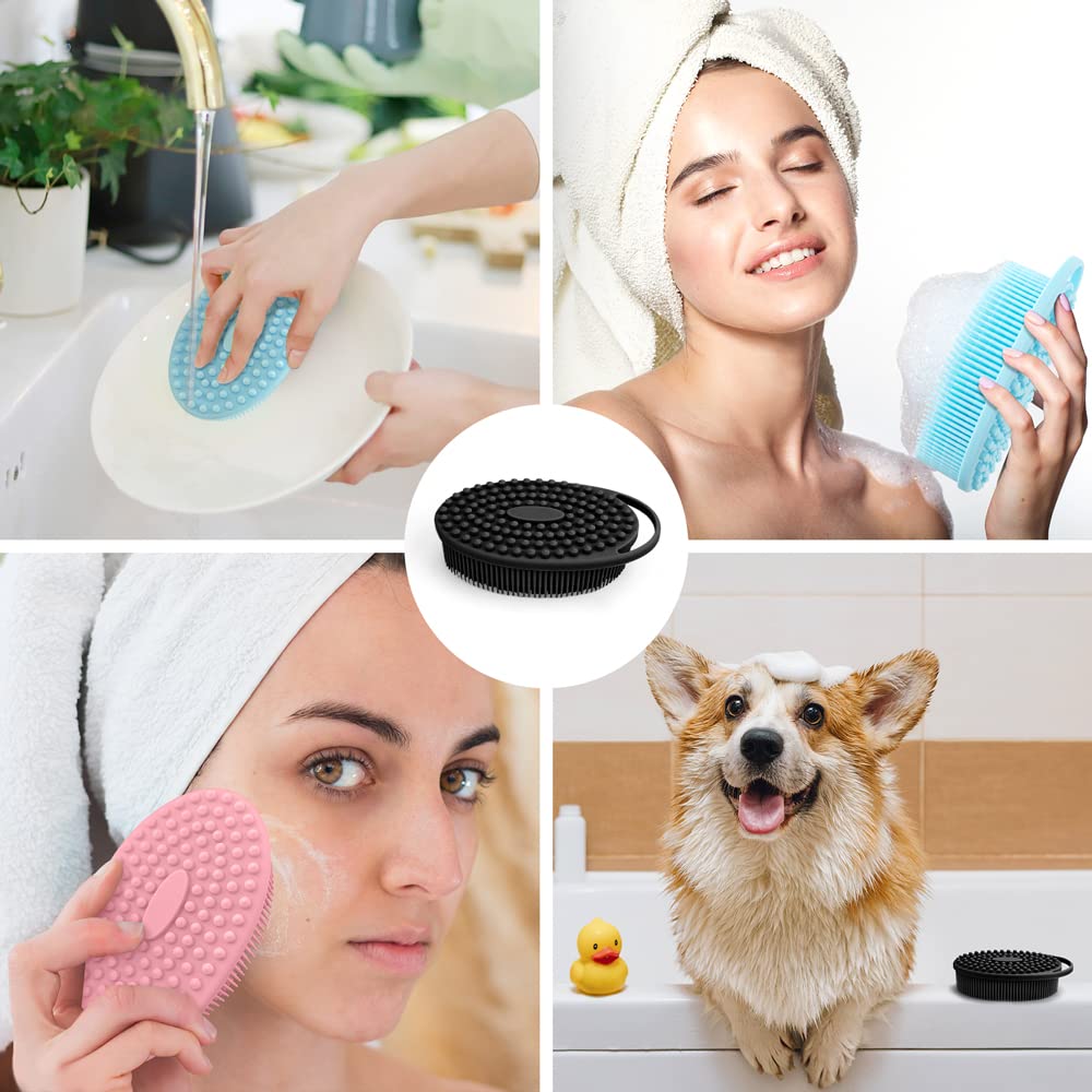 PQRUU Silicone Body Scrubber showcasing textured surface for grip