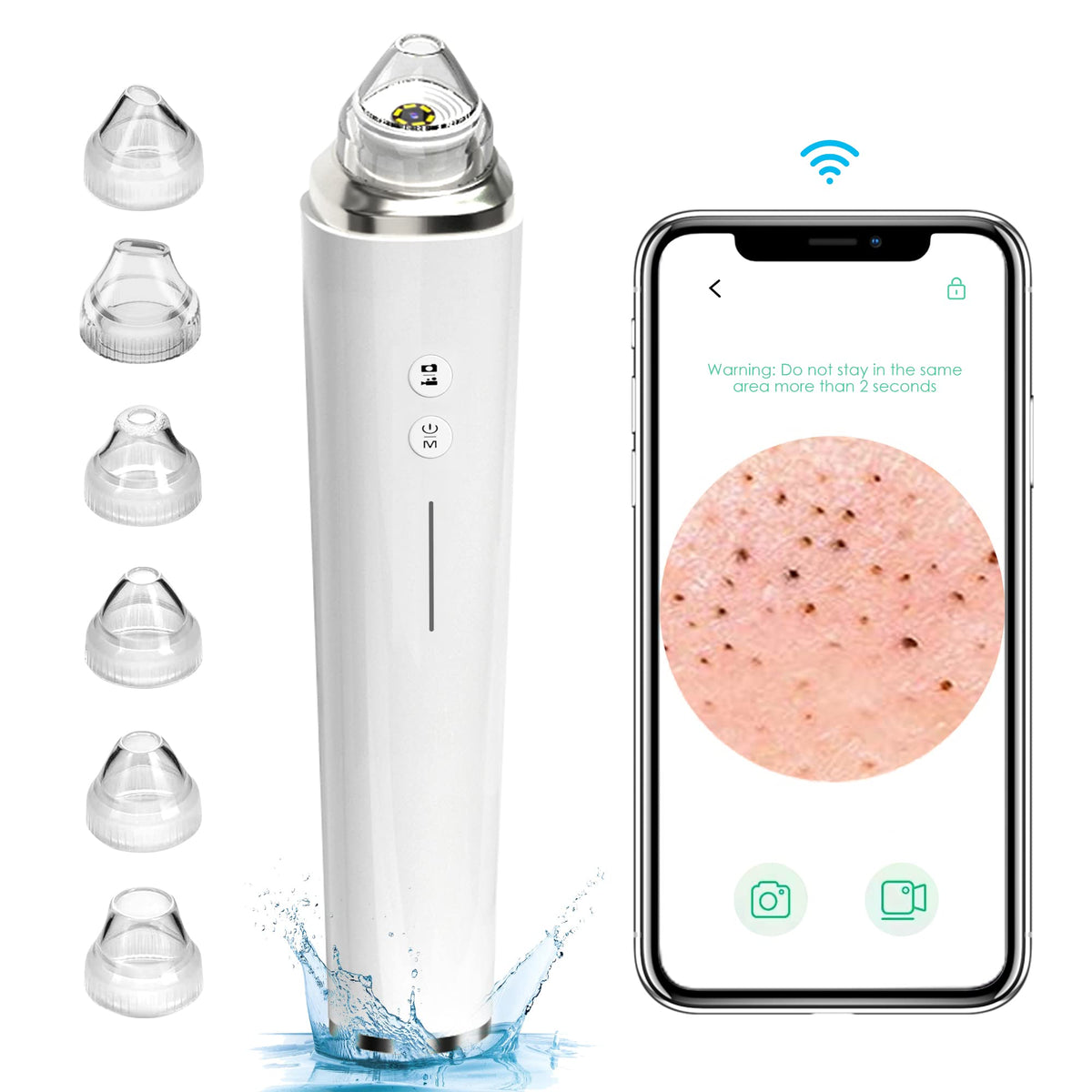 prabensei Blackhead Remover Pore Vacuum front view with 5MP HD camera