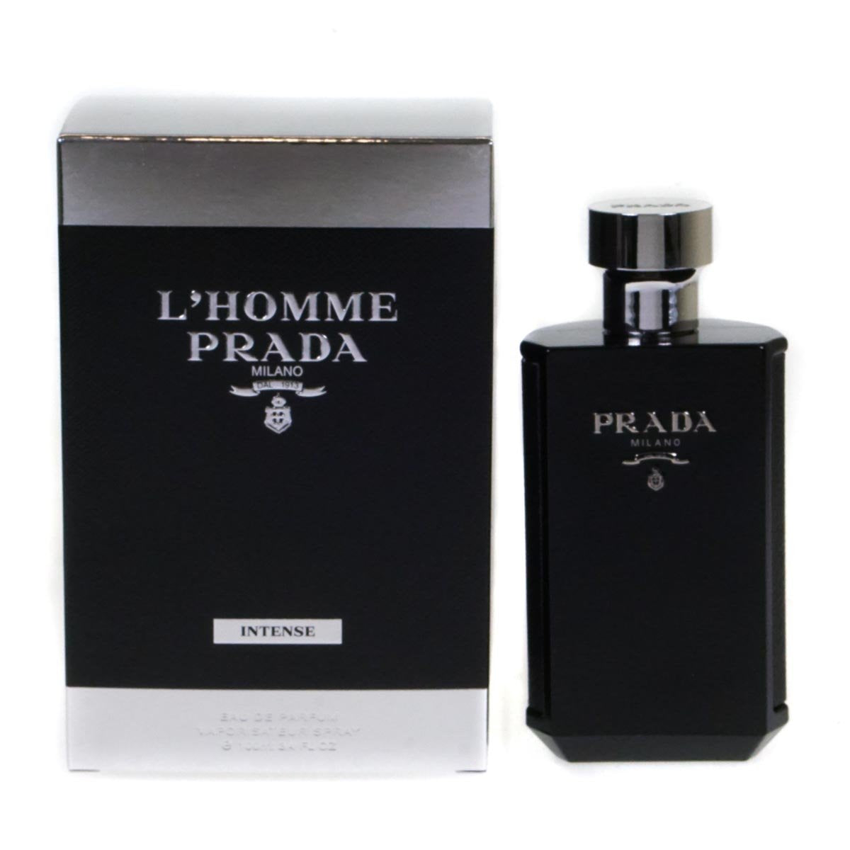 Prada L'homme Intense Eau De Parfum Spray 3.3 Oz front view