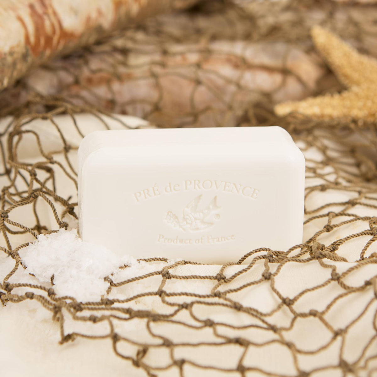 Pre de Provence Artisanal Soap Bar beside a sink