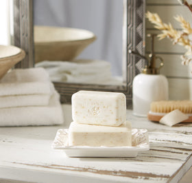 Pre de Provence Artisanal Soap Bar in bathroom setting