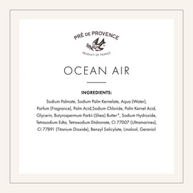 Pre de Provence Artisanal Soap Bar Ocean Air Scent with floral arrangement