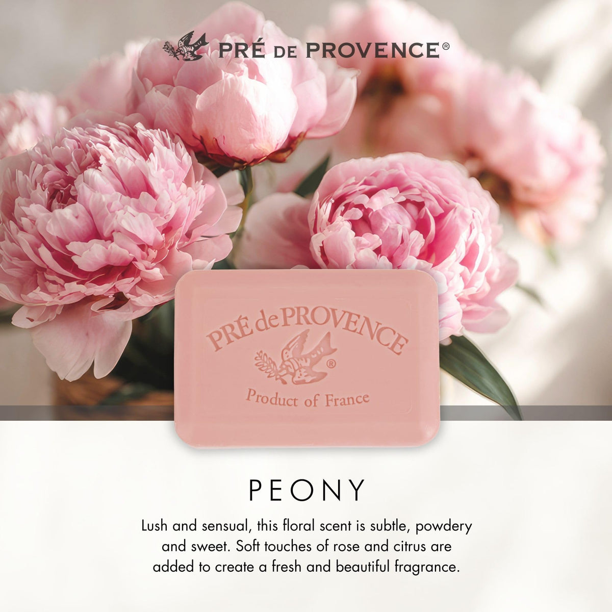 Pre de Provence Artisanal Soap Bar with ingredients list