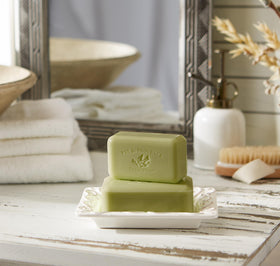 Pre de Provence Green Tea Soap Bar with lather