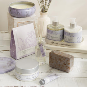 Pre de Provence Lavender Soap Bar measuring 4 x 2.75 x 1.37 inches