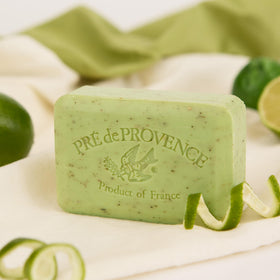 Pre de Provence Lime Zest Soap Bar on a sink